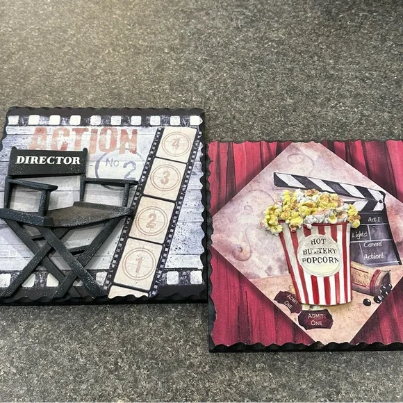 Movie Night Decorative 3D Plaques - Picture 2 of 9